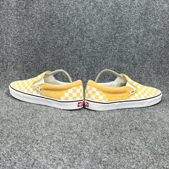 Vans Shoes Men's 11.5 Yellow Checkerboard Slip On Athletic Retro Skate Sneakers - Picture 6 of 11